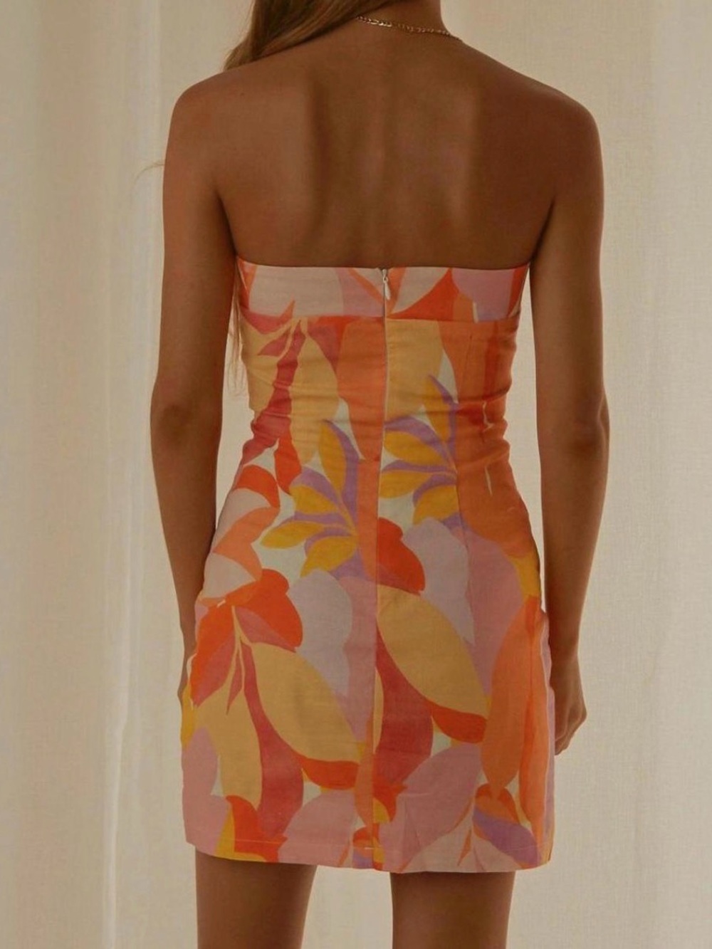 Peppermayo Sunday Spritz Linen Tube Dress - Picture 3 of 6